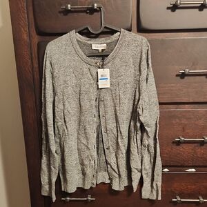 Calvin Klein Men's Heather Gray Cardigan